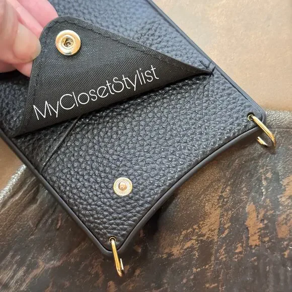 BANDOLIER NEW! Gold Stud Leather iPhone 11Pro Max CASE Crossbody Sarah Strap SET